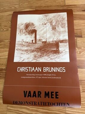 Christian Brunings Steamship Icebreaker Poster Print Exhibition Amsterdam Dutch